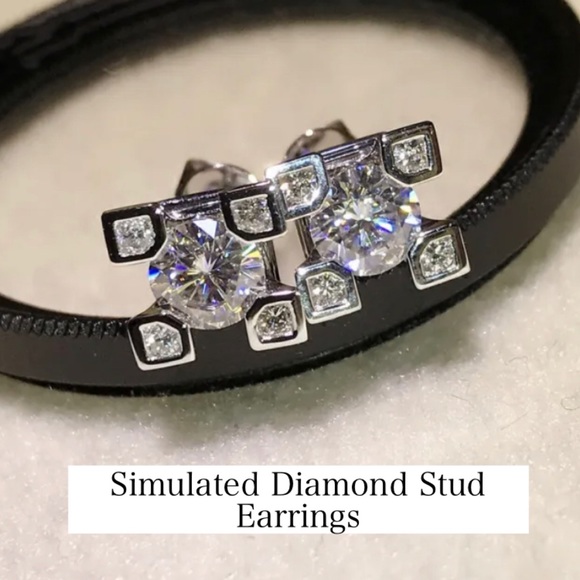 Fashion Jewelry Jewelry - Simulated Diamond Multi Gemstone Stud Earrings